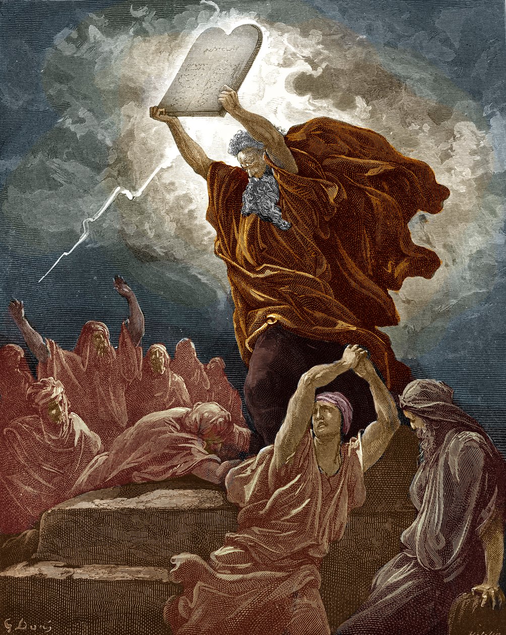 Gustave Dore - Moses breaks the tablets of the law by Dor - Bible - (MeisterDrucke-650218).jpg