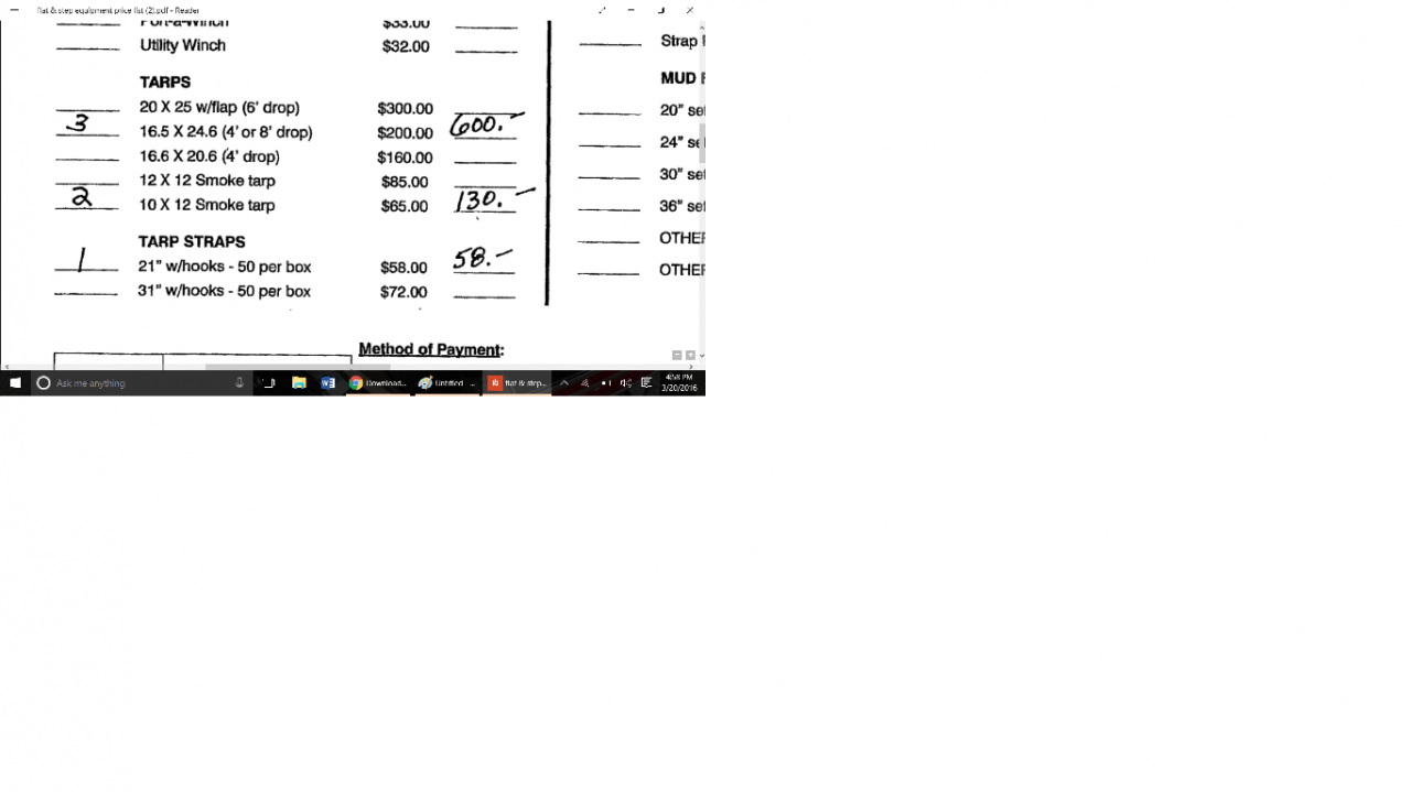 Mercer Tarp Prices.png