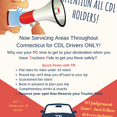 Connecticut can, taxi, ride service for truckers only!