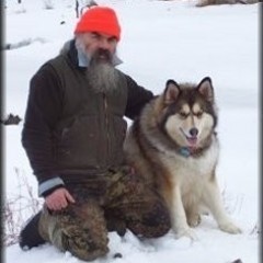Celtic Biker with Killy my Alaskan Malamute in Maine USA