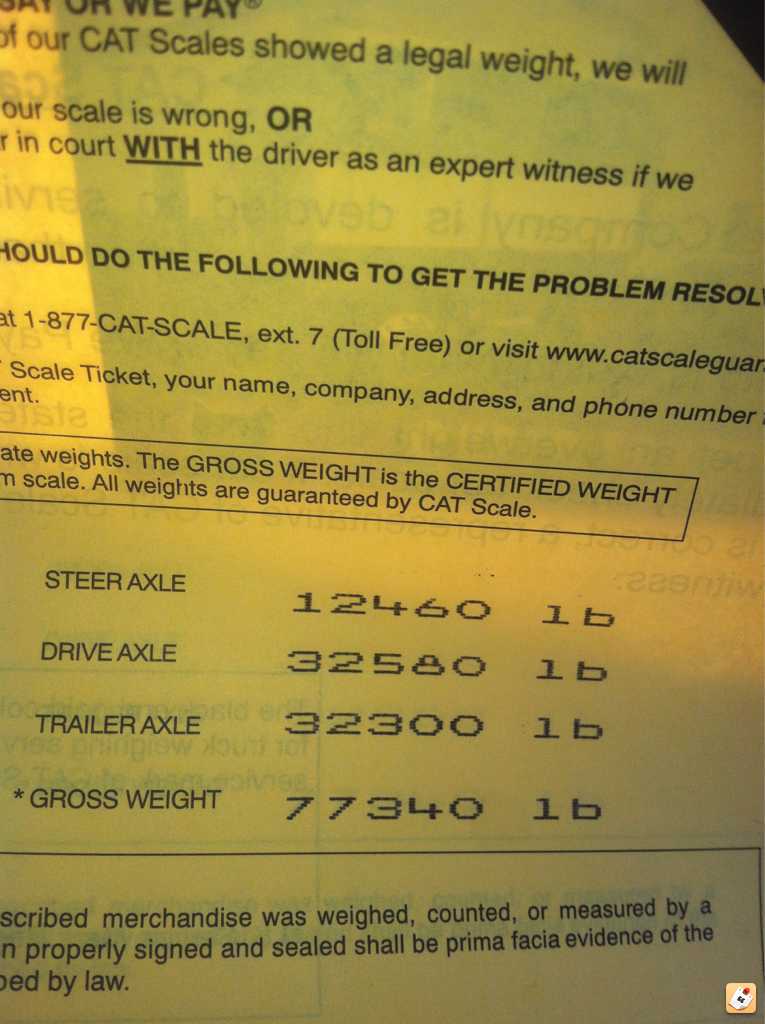 Is this scale ticket good to go, TruckersReport.com Trucking Forum