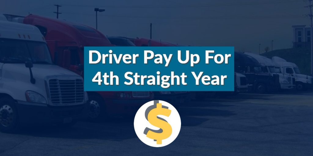 Driver Pay Up For 4th Straight Year
