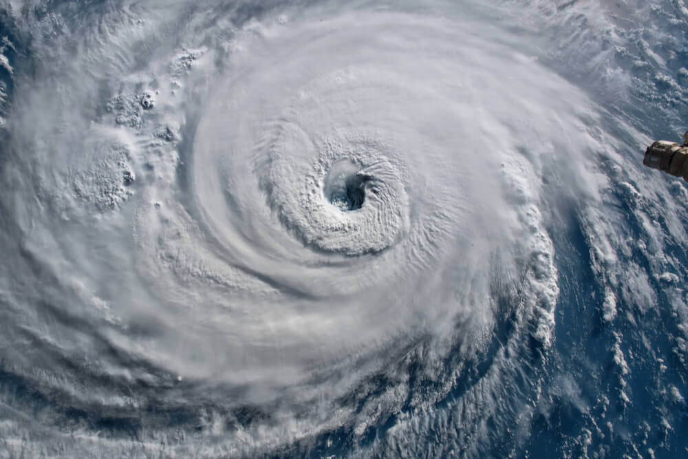 satellite picture of a hurricane