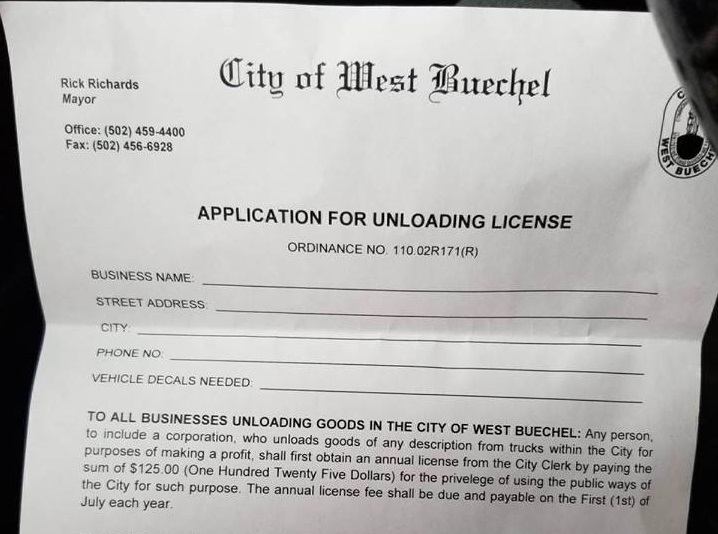 This Town Wants You To Pay $125 To Deliver Your Load